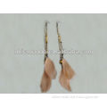 Hot Sale Latest Design Girls Party Long handmade feather earrings